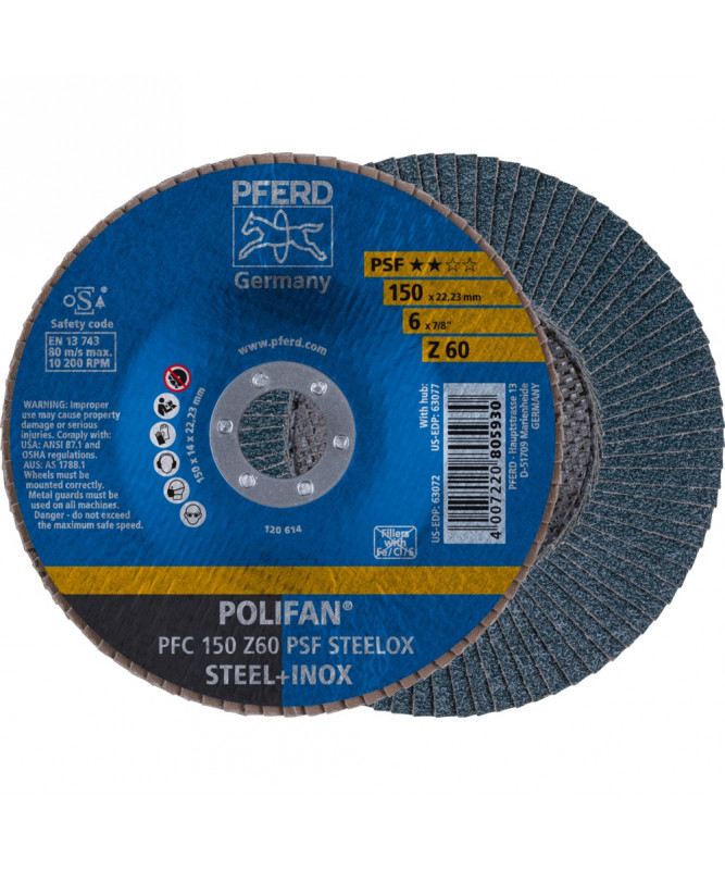 PFERD Sciernica lamelowa POLIFAN PFC 150 Z 60 PSF STEELOX PFERD Sciernica lamelowa POLIFAN PFC 150 Z 60 PSF STEELOX