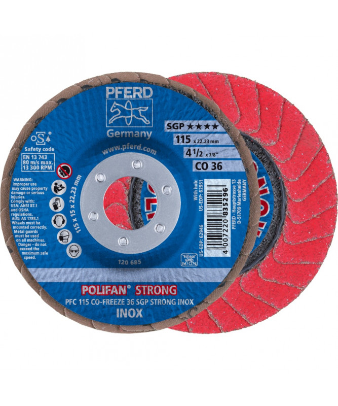 PFERD Sciernica lamelowa POLIFAN PFC 115 CO-FREEZE 36 SGP STRONG INOX