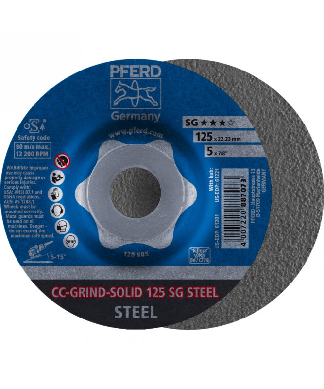 PFERD CC-GRIND-Sciernica tarczowa CC-GRIND-SOLID 125 SG STEEL