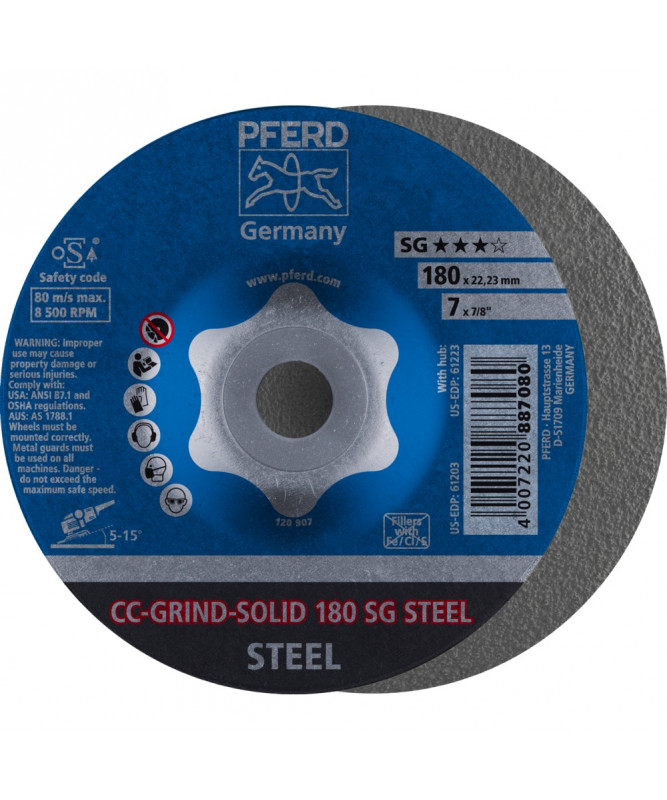 PFERD CC-GRIND-Sciernica tarczowa CC-GRIND-SOLID 180 SG STEEL