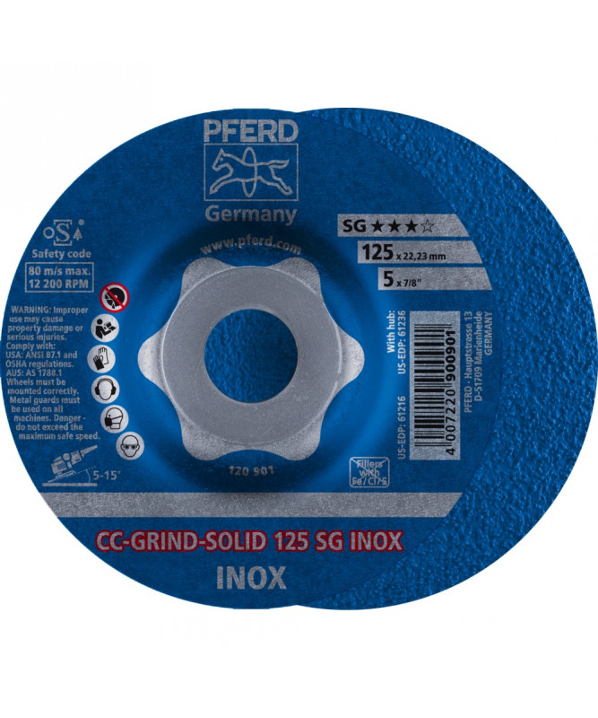 PFERD Sciernice do szlifowania CC-GRIND-SOLID CC-GRIND-SOLID 125 SG INOX