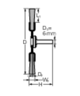 PFERD Szczotki tarczowe trzpieniowe, nieplecione RBU 8008/6 SiC 120 0,55