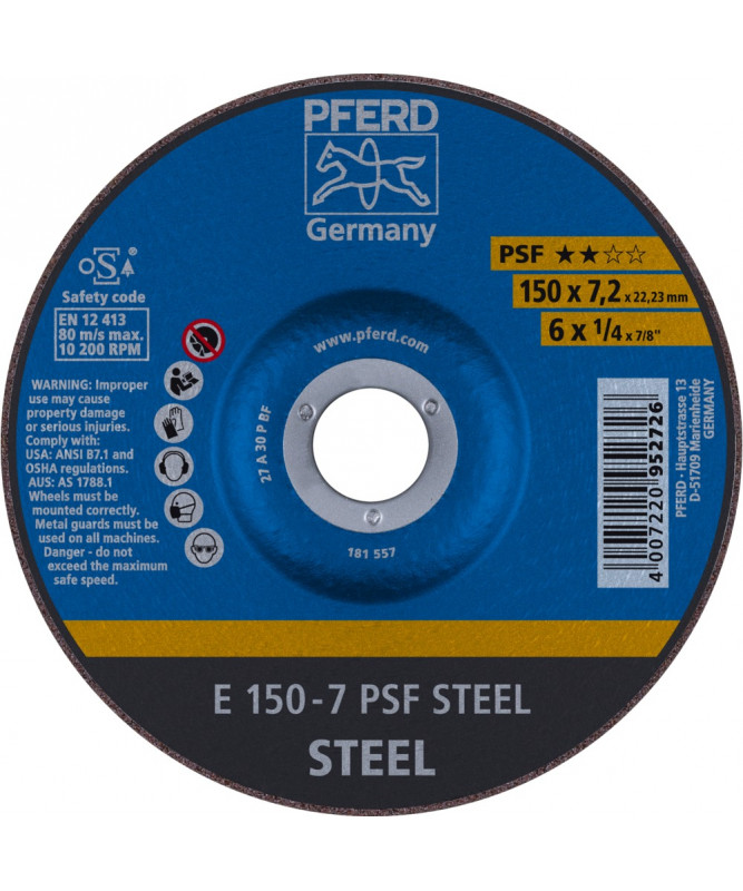 PFERD Sciernice tarczowe do zdzierania E 150-7 PSF STEEL