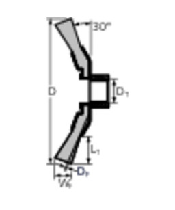 PFERD Szczotki stozkowe z gwintem, plecione KBG 11515/M14 CT ST 0,50