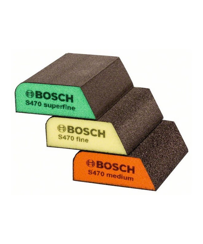 Zestaw gąbek szlifierskich 3 sztuki Bosch 2608621252