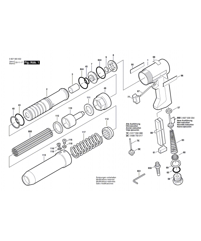 Korpus mechanizmu udaru Bosch 3605190200