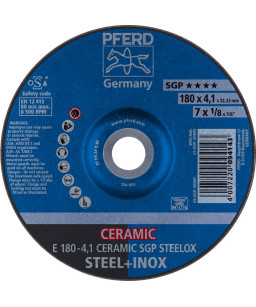 PFERD Sciernice tarczowe do zdzierania E 180-4,1 CERAMIC SGP STEELOX