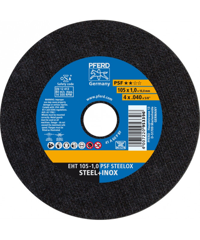 PFERD Sciernice tarczowe do ciecia EHT 105-1,0 PSF STEELOX/16,0