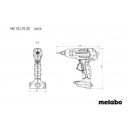 HK 18 LTX 20 Pistolet do klejenia na gorąco Metabo 600797850