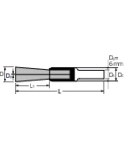 Szczotka pędzelkowa trzpieniowa PBGS 1010/6 INOX 0,50 Pferd