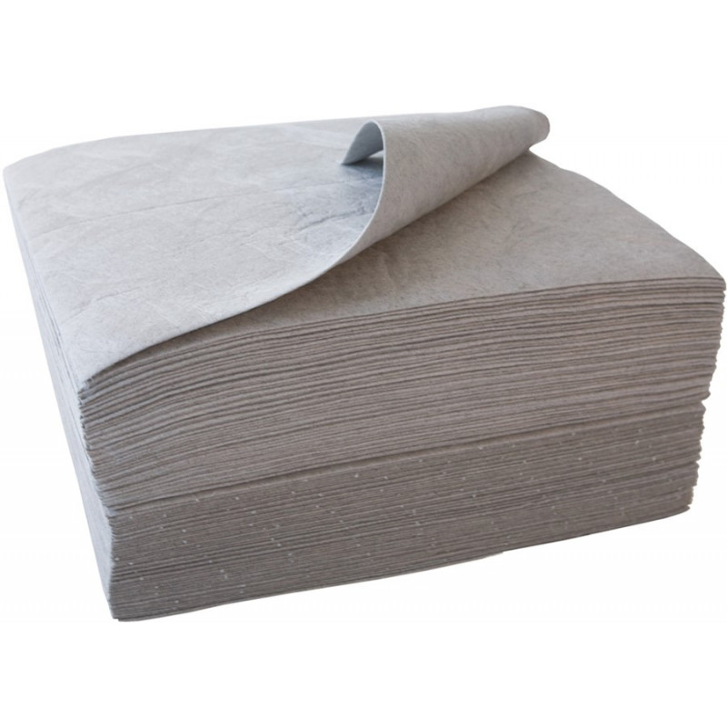 100szt Sorbent olejowy mata pochłaniająca olej 40x50cm szary 100szt Sorbent olejowy mata pochłaniająca olej 40x50cm szary