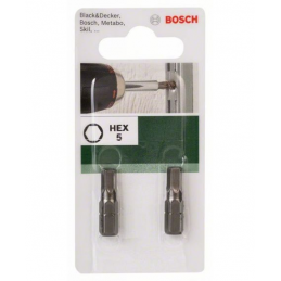 Bit sześciokątny HEX 5 Bosch 25mm 2 szt. 2609255951