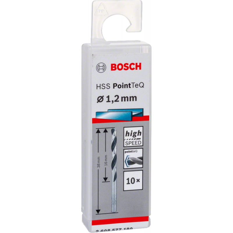 Wiertło spiralne HSS PointTeQ 1,2 mm 10szt. Bosch 2608577180