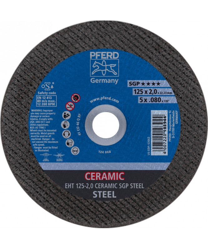 PFERD Sciernice tarczowe do ciecia EHT 125-2,0 CERAMIC SGP STEEL