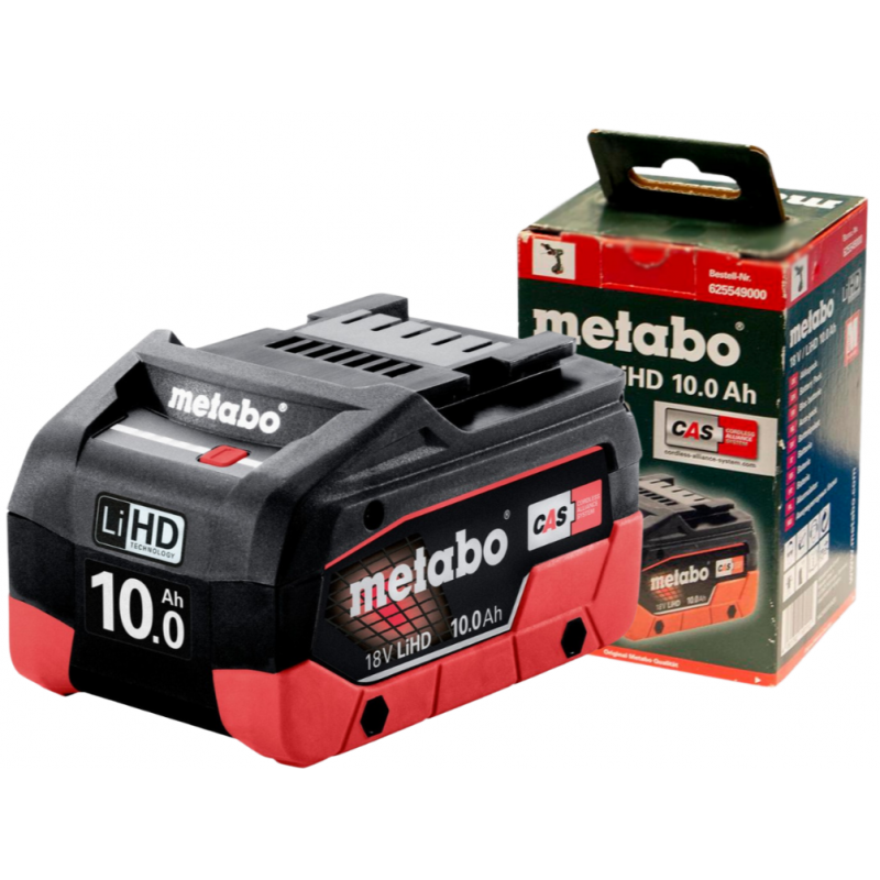 Akumulator Metabo 625549000 - Moc 18V, Technologia LI-HD, Pojemność 10Ah
