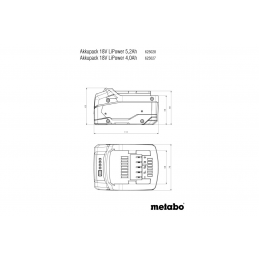 Akumulator 18V Li-lon 5,2 Ah Metabo 625592000