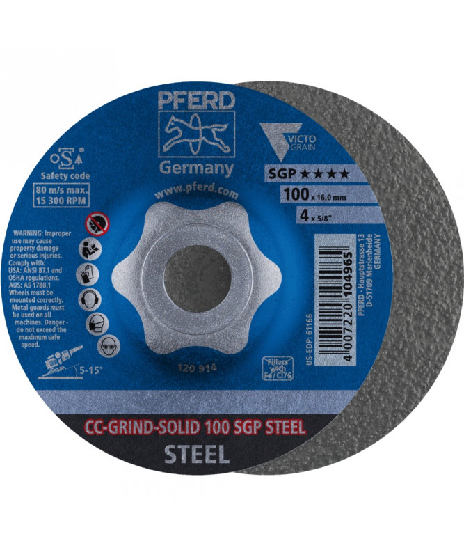 PFERD CC-GRIND-Sciernica tarczowa CC-GRIND-SOLID 100 SGP STEEL/16,0