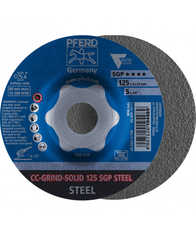 PFERD CC-GRIND-Sciernica tarczowa CC-GRIND-SOLID 125 SGP STEEL