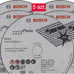 5 szt. Tarcza tnąca 76 x 10 mm Expert for Inox Bosch 2608601520