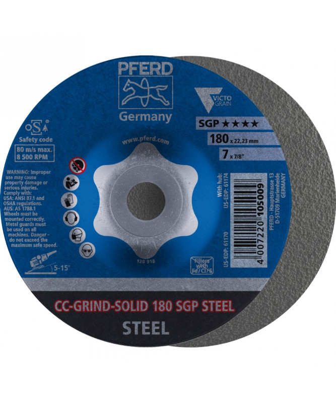 PFERD CC-GRIND-Sciernica tarczowa CC-GRIND-SOLID 180 SGP STEEL
