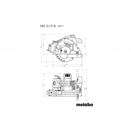 MKS 18 LTX 58 FS SET Akum. Ręczna Pilarka Do Metalu Metabo 691114000