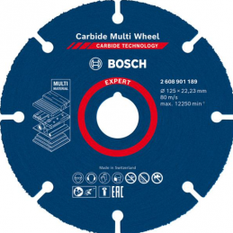 Tarcza tnąca EXPERT Carbide Multi Wheel 125 mm, 22,23 mm Bosch 2608901189