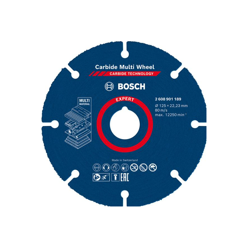 Tarcza tnąca EXPERT Carbide Multi Wheel 125 mm, 22,23 mm Bosch 2608901189