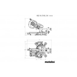 KGS 18 LTX BL 216 - Profesjonalna Ukośnica Akumulatorowa 18V Metabo