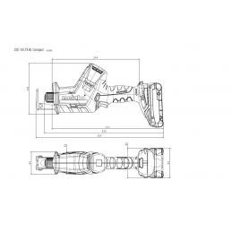 SSE 18 LTX BL COMPACT Piła szablasta akumulatorowa Metabo 602366840