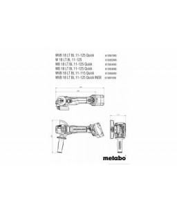 WB 18 LT BL 11-125 QUICK Akum. 5,2Ah 18V Szlifierka kątowa Metabo 613054660