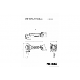 WPB 18 LT BL 11-125 QUICK Akum. Szlifierka kątowa Metabo 613059660