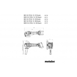 WB 18 LTX BL 15-125 QUICK Akum. Szlifierka kątowa Metabo 601730660