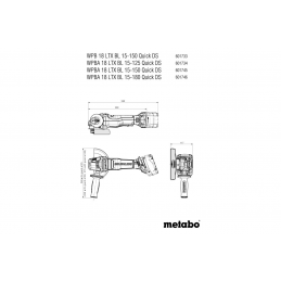 WPBA 18 LTX BL 15-125 QUICK DS Akum. Szlifierka kątowa Metabo 601734840