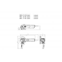 WEA 17-150 QUICK Sieciowa Szlifierka kątowa Metabo 600535000