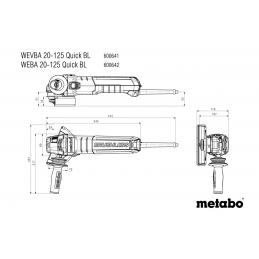 WEVBA 20-125 QUICK BL Sieciowa Szlifierka kątowa Metabo 600641000