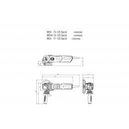 WEA 17-125 QUICK Sieciowa Szlifierka kątowa Metabo 600534000