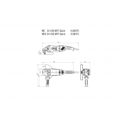 WE 24-230 MVT QUICK Sieciowa Szlifierka kątowa z WYŁĄCZNIKIEM CZUWAKOWYM Metabo 606470260