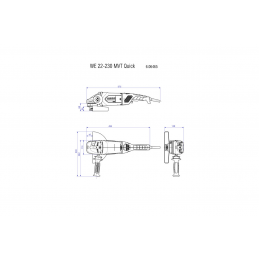 WE 22-230 MVT Sieciowa Szlifierka kątowa z WYŁĄCZNIKIEM CZUWAKOWYM Metabo 606464260