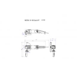 WEPBA 19-180 QUICK RT Sieciowa Szlifierka kątowa Metabo 601099000