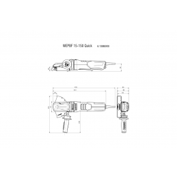 WEPBF 15-150 QUICK Szlifierka Sieciowa kątowa Z PŁASKĄ GŁOWICĄ Metabo 613085000