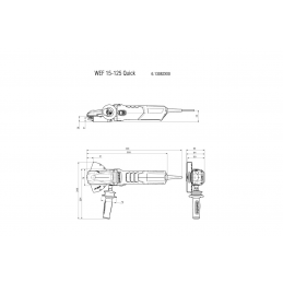 WEF 15-125 QUICK Szlifierka Sieciowa kątowa Z PŁASKĄ GŁOWICĄ Metabo 613082000