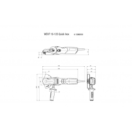 WEVF 10-125 QUICK INOX Szlifierka Sieciowa kątowa Z PŁASKĄ GŁOWICĄ Metabo 613080000