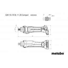 GVB 18 LTX BL 11-28 COMPACT Akum. szlifierka prosta Karton Metabo 600828850