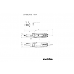 GEP 950 G PLUS Sieciowa szlifierka prosta Karton Metabo 600627000