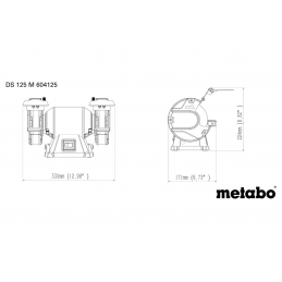 DS 125 M Szlifierka stołowa podwójna 200W Metabo 604125000