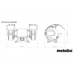 DS 150 PLUS Szlifierka stołowa podwójna 400W Metabo 604160000