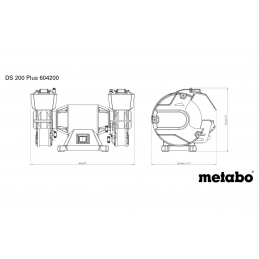 DS 200 PLUS Szlifierka stołowa podwójna 600W Metabo 604200000