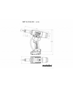 NMP 18 LTX BL M10 Nitownica do nitonakrętek akum. KARTON Metabo 601788850