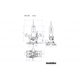 OFE 738 Frezarka górnowrzecionowa Metabo 600738000