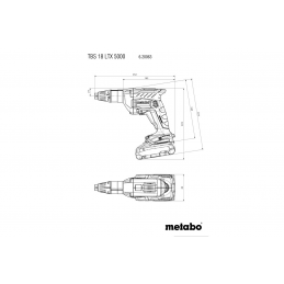 TBS 18 LTX BL 5000 Akumulatorowa wkrętarka do suchej zabudowy Metabo 620063540